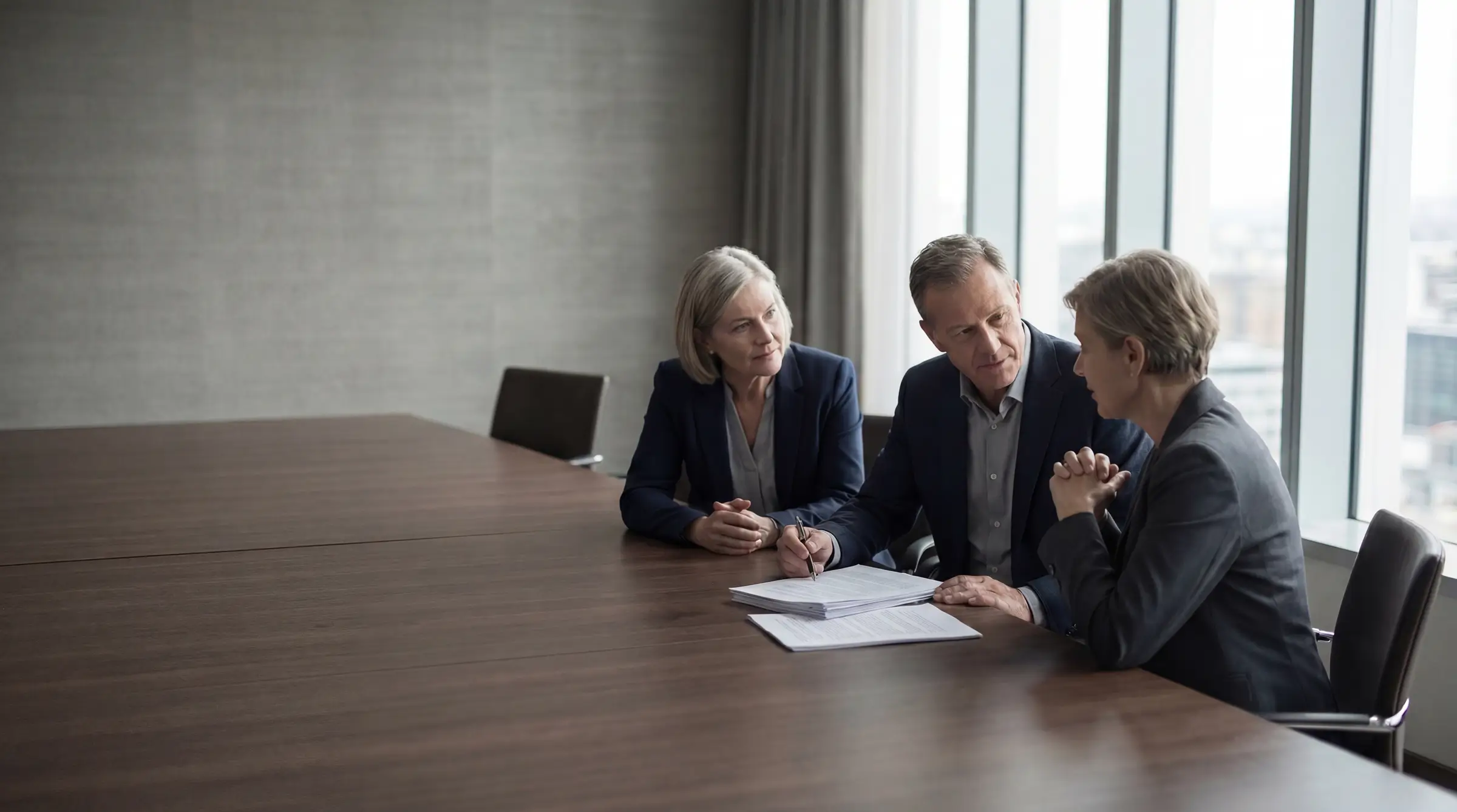 Executive boardroom meeting