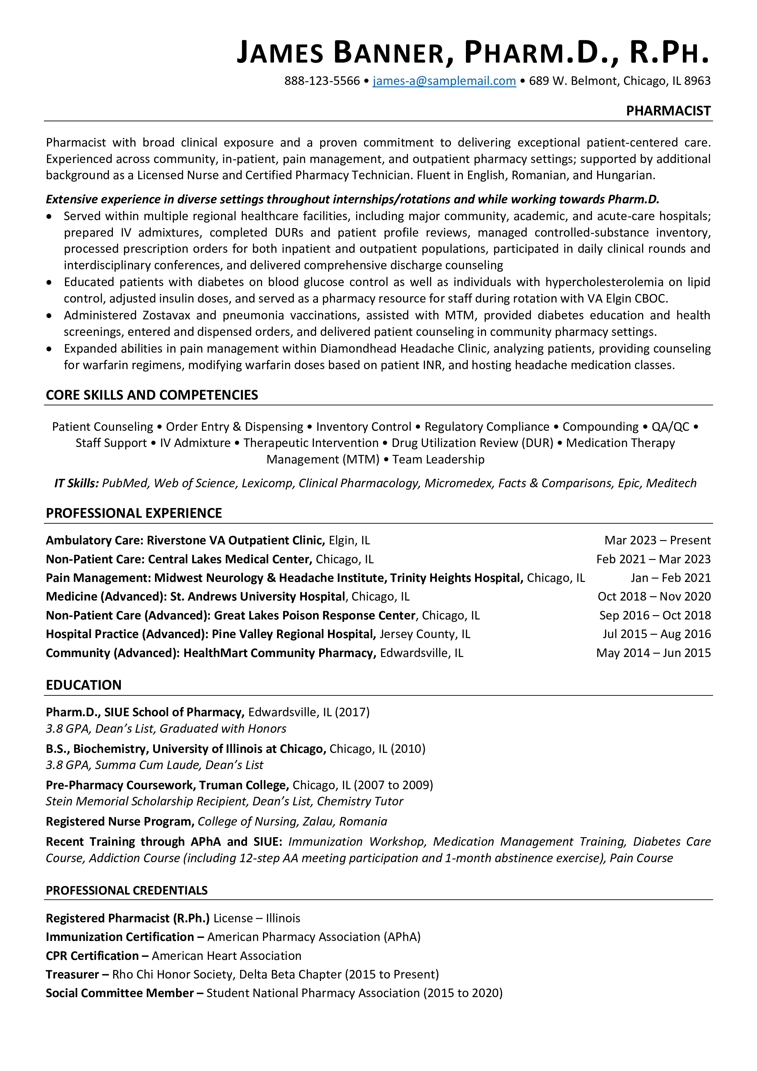 Medical Assistant Resume Sample